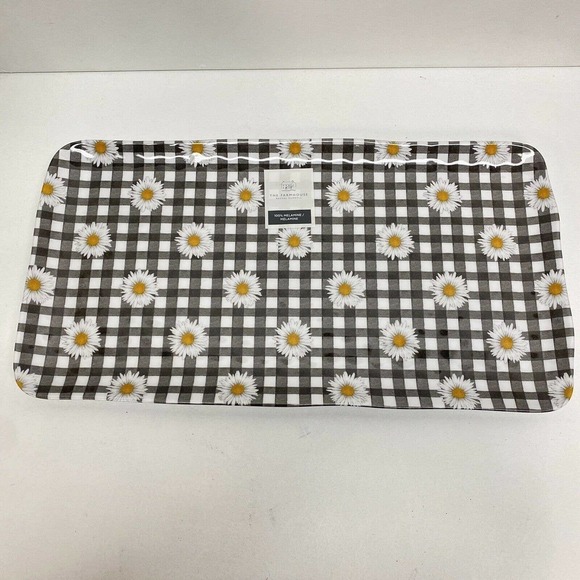 The Farmhouse Rachel Ashwell Black Gingham Daisy - Picture 1 of 7